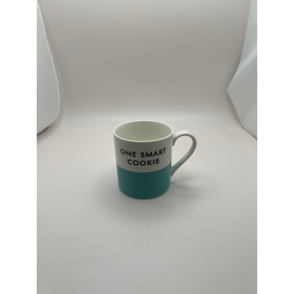 Kate Spade New York Lenox Chic Speak One Smart Cookie Mug Turquoise White